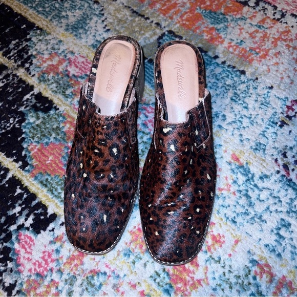 Madewell The Carey Mule in Painted Leopard Calf Hair size 10 - Picture 3 of 6